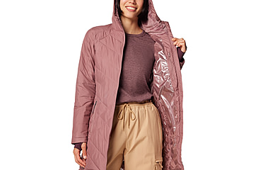 Image of Columbia Heavenly Long Hooded Jacket - Womens, Fig, S, 1738161-609-S
