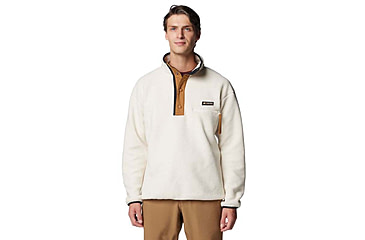 Image of Columbia Helvetia II Half Snap Fleece Pullover - Mens, Chalk, Extra Small, 2090891-191-XS