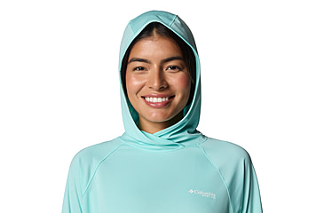 Image of Columbia PFG Tidal Tee II Hoodie - Womens, Gulf Stream, M, 2113691-499-M