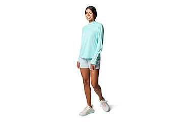 Image of Columbia PFG Tidal Tee II Hoodie - Womens, Gulf Stream, M, 2113691-499-M