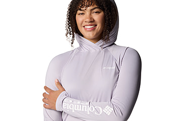 Image of Columbia PFG Tidal Tee II Hoodie - Womens, Lavender Pearl, L, 2113691-551-L