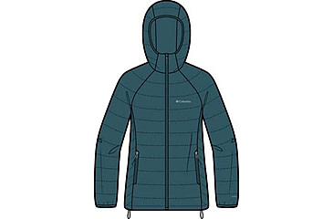Image of Columbia Powder Lite II Hooded Jacket - Womens, Everblue, Small, 2089391-429-S