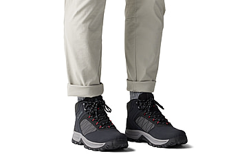 Image of Columbia Transverse Hike Waterproof Shoes - Mens, Black/Mountain Red, 12, 2067401-010-12