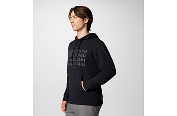 Image of Columbia Trek Graphic Hoodie - Mens, Black/Treeline Flag Graphic, Large, 2018491014-L
