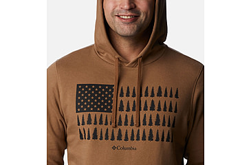 Image of Columbia Trek Graphic Hoodie - Mens, Delta/Treeline Flag Graphic, Small, 2018491260-S