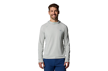 Image of Columbia Wild Cast Sun Hoodie - Mens, Cool Grey, S, 2120831-019-S