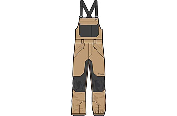 Image of Columbia Winter District Bib - Mens, Canoe/Black, Large, 2134791-262-L