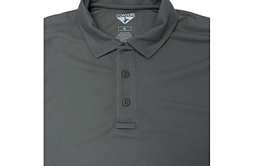 Image of Condor Outdoor Performance Long Sleeve Tactical Polo, Graphite, 3XL, 101120-018-XXXL