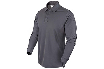 Image of Condor Outdoor Performance Long Sleeve Tactical Polo, Graphite, 3XL, 101120-018-XXXL