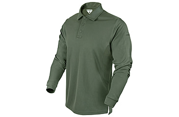 Image of Condor Outdoor Performance Polo Long Sleeve, Small, Olive Drab, 101120-001-S