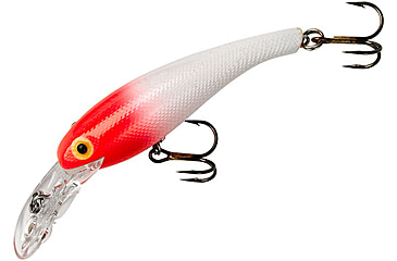 Image of Cotton Cordell Wally Diver Crankbait, 2 1/2in, 1/4 oz, Floating, White/Red Head, CD551