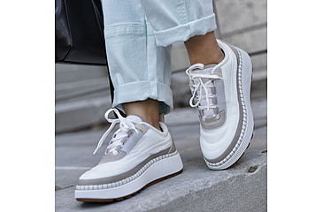 Image of Cougar Sayah Luxmotion Nylon/ Suede Waterproof Sneakers - Womens, White/Taupe, 9, SAYAH-White-Taupe-9