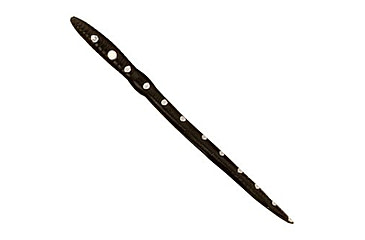 Image of Creme Lures Scoundrel Worm, 1, 6in, Black White Dots, 172-99