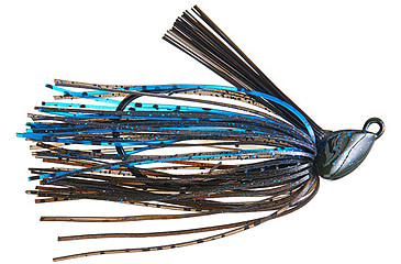 Image of Daiwa Evergreen Grass Ripper Swim Jig, 1/4, 4 Hook, Bruised Green Pumpkin, GR-14-10
