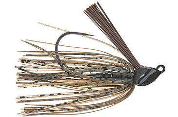 Image of Daiwa Evergreen Grass Ripper Swim Jig, 1/4, 4 Hook, Green Pumpkin, GR-14-07