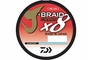 Image of Daiwa J-Braid x8 Grand Braid Line w/Filler Spool, 150yds, 10lb, Island Blue, JBGD8U10-150IB