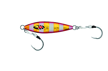 Image of Daiwa Mr. Slow Metal Jig, 7 3/4oz, 5.2in, Zebra Red Gold, MRS220G14