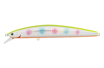 Image of Daiwa Salt Pro Floating Minnow Lure, 6in, 1 1/9oz, Laser Chart Rainbow, DSPM15F11