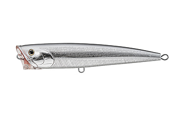 Image of Daiwa Saltiga Dorado Popper Lure, 5.5in, 1 1/16oz, Chrome, SADP14F99