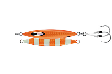 Image of Daiwa Saltiga SK Metal Jig, 5/7oz, 2.4in, Zebra Orange, SA-SK20G08