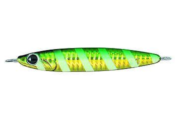 Image of Daiwa Zakana Casting Jig, 1 2/5oz, 3.8in, Zebra Glow Green Gold, ZC40G10