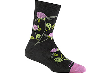 Image of Darn Tough Blossom Crew Lightweight Socks - Womens, Charcoal, Medium, 6104_CHARCOAL_M_DARN