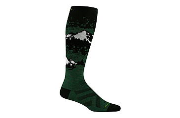 Image of Darn Tough Cold Smoke OTC Lightweight Socks - Mens, Moss, X-Large, 8051-MOSS-XL-DARN