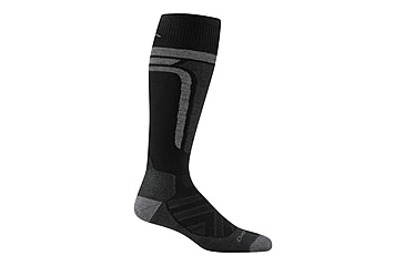 Image of Darn Tough Edge OTC Midweight with Cushion w/ Padded Shin Socks - Mens, Black, Small, 8053-BLACK-S-DARN