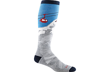 Image of Darn Tough Heady Yeti OTC Midweight w/ Cushion Socks - Mens, Gray, Large, 8043-GRAY-L-DARN