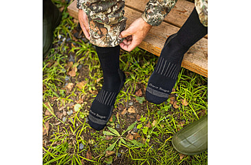 Image of Darn Tough Hunting Boot Midweight With Cushion - Mens, Charcoal, Extra Large, 2111-CHARCOAL-XL-DARN