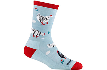 Image of Darn Tough Mother Clucker Crew Lightweight With Cushion - Womens, Skylight, Small, 6114-SKYLIGHT-S-DARN