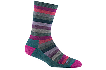 Image of Darn Tough Mystic Stripe Crew Lightweight Socks w/Cushion - Womens, Spruce, Small, 1644-SPRUCE-S-DARN