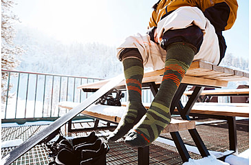 Image of Darn Tough Pennant RFL Over-The-Calf Ultra-Lightweight Ski Sock - Mens, Green, Large, 8002-GREEN-L-DARN