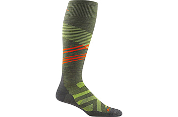 Image of Darn Tough Pennant RFL Over-The-Calf Ultra-Lightweight Ski Sock - Mens, Green, Large, 8002-GREEN-L-DARN