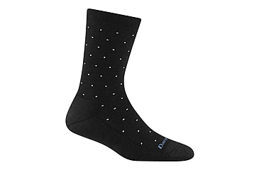 Image of Darn Tough Pin Drop Crew Lightweight with Cushion Socks - Womens, Black, Large, 6110-BLACK-L-DARN