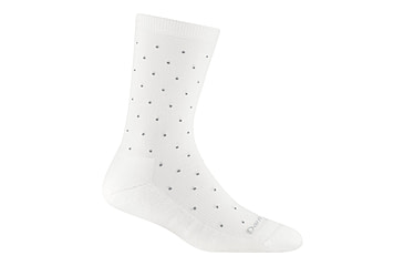 Image of Darn Tough Pin Drop Crew Lightweight with Cushion Socks - Womens, White, Large, 6110-WHITE-L-DARN
