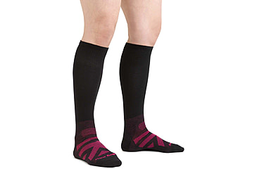 Image of Darn Tough RFL Thermolite Over-The-Calf Ultra-Lightweight Ski Sock - Womens, Black, Medium, 8029-BLACK-M-DARN