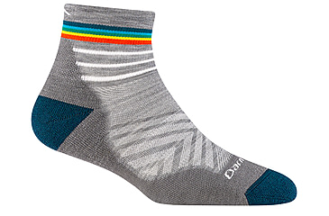 Image of Darn Tough Run 1/4 Ultra-Lightweight Socks w/Cushion - Womens, Gray, Large, 1048-GRAY-L-DARN