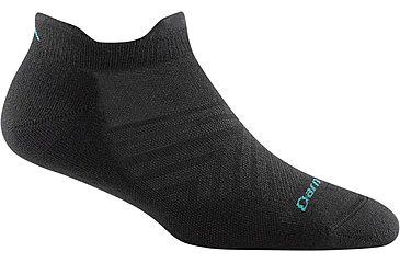Image of Darn Tough Run Coolmax No Show Tab Ultra-Lightweight w/ Cushion Running Sock - Womens, Black, Large, 1052-BLACK-L-DARN
