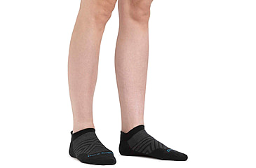 Image of Darn Tough Run No Show Tab Ultra-Lightweight Running Sock - Womens, Black, Small, 1043-BLACK-S-DARN