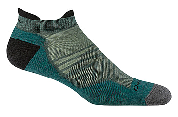 Image of Darn Tough Run No Show Tab Ultra-Lightweight Running Socks - Mens, Teal, Large, 1039-TEAL-L-DARN