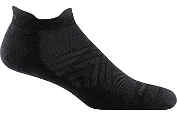 Image of Darn Tough Run No Show Tab Ultra-Lightweight w/ Cushion Running Sock - Mens, Black, Medium, 1039-BLACK-M-DARN