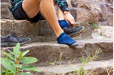 Image of Darn Tough Run No Show Tab Ultra-Lightweight w/ Cushion Running Sock - Mens, Eclipse, Medium, 1039-ECLIPSE-M-DARN