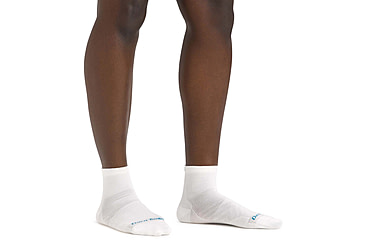 Image of Darn Tough Run Quarter Ultra-Lightweight Running Sock - Womens, White, Small, 1044-WHITE-S-DARN
