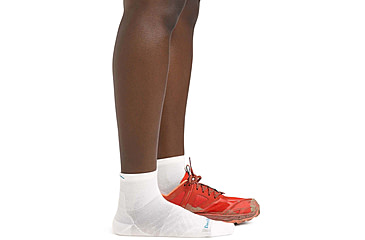 Image of Darn Tough Run Quarter Ultra-Lightweight Running Sock - Womens, White, Small, 1044-WHITE-S-DARN
