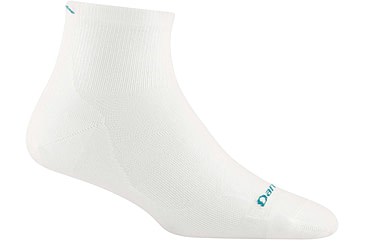 Image of Darn Tough Run Quarter Ultra-Lightweight Running Sock - Womens, White, Small, 1044-WHITE-S-DARN