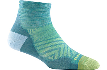 Image of Darn Tough Run Quarter Ultra-Lightweight Running Socks - Womens, Aqua, Small, 1044-AQUA-S-DARN