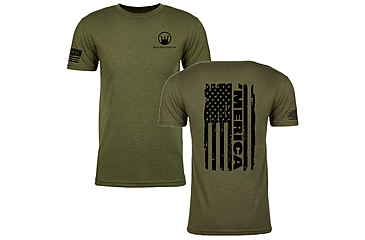 Image of Devil Dog Concepts Black Merica Flag T-Shirt - Mens, Military Green, Small, DDCA-BMF-MGS