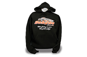 Image of Dobyns Heavy Weight Logo Cotton Hoodies - Mens, Black/Orange, Extra Large, HOODIE BLK/ORG XL