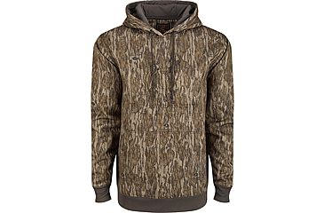 Image of DRAKE Ol' Tom Back Eddy Hoodie - Men's, Mossy Oak Bottomlands Camo, Large, OT2298-006-3